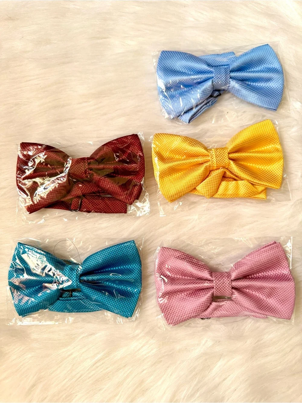 Boys Adjustable Bow Tie Set Colorful Satin Formal Pre Tied Lot